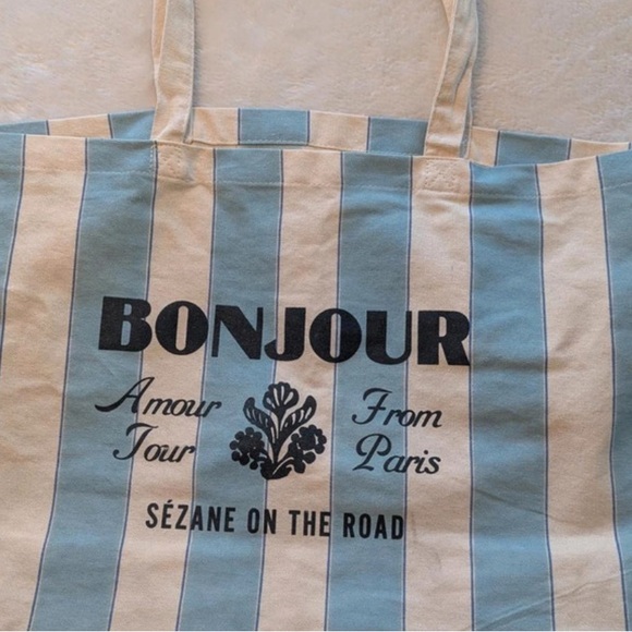 Sézane Striped Tote Bag - Picture 3 of 3